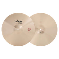 Front view of Paiste 15" Formula 602 Heavy Hi-Hats on white background