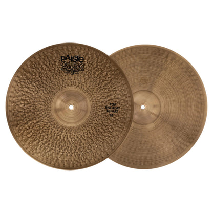 Front view of Paiste 16" 2002 Big Beat Hi-Hats on white background