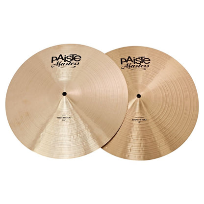 Front view of Paiste 16" Masters Thin Hi-Hats on white background