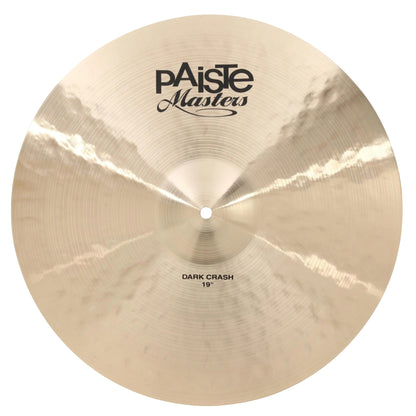 Front view of Paiste 19" Masters Dark Crash Cymbal on white background