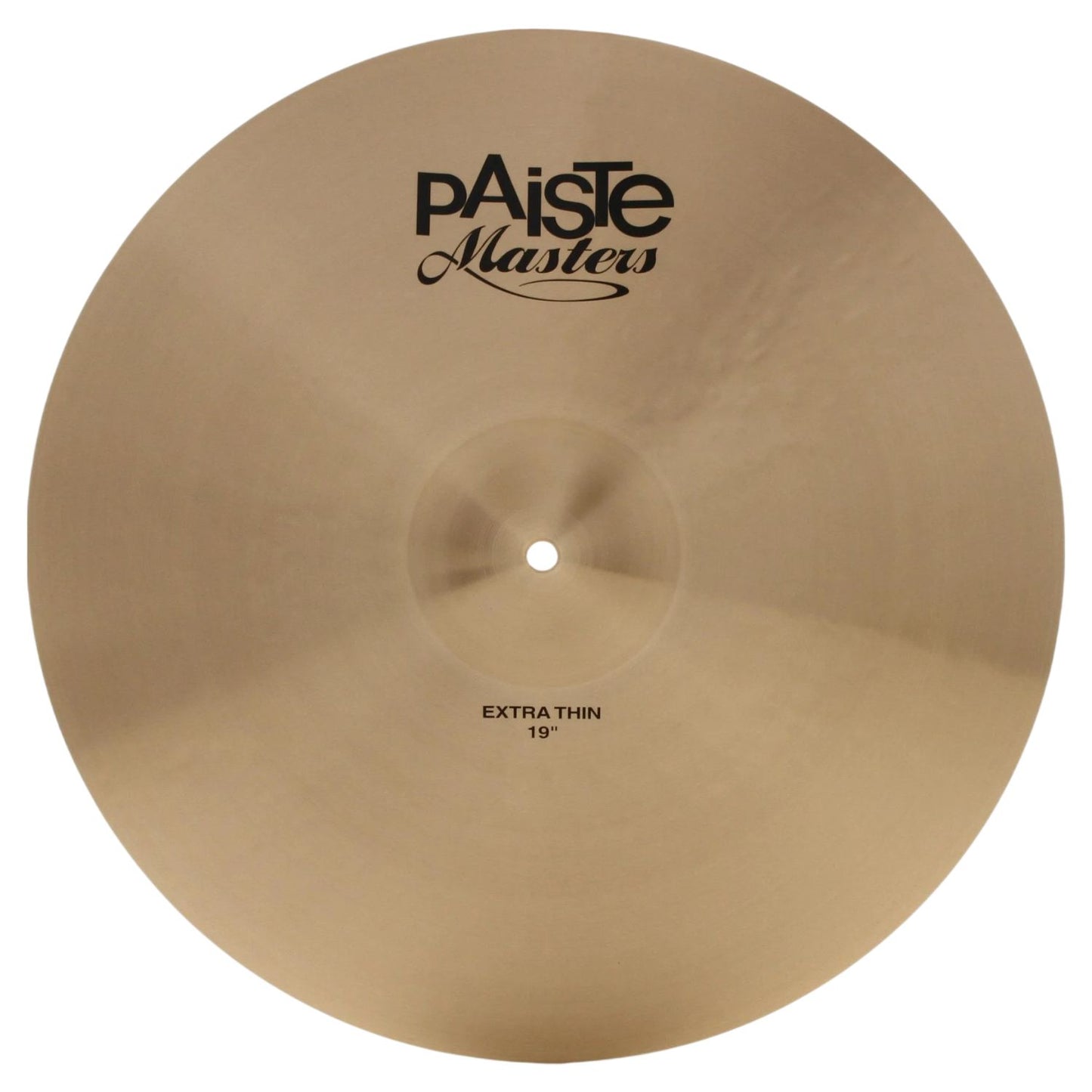 Front view of Paiste 19" Masters Extra Thin Cymbal on white background