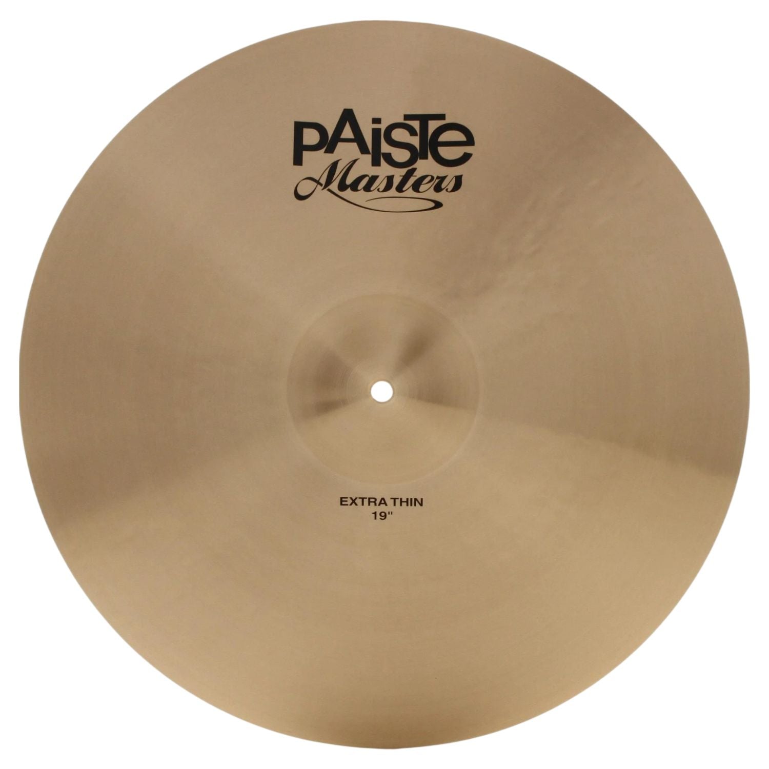 Front view of Paiste 19" Masters Extra Thin Cymbal on white background