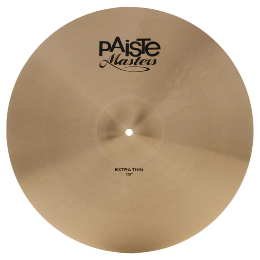 Front view of Paiste 19" Masters Extra Thin Cymbal on white background