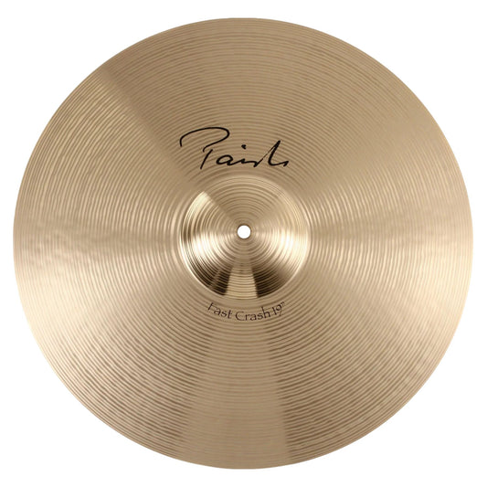 Front view of Paiste 19" Signature Fast Crash Cymbal on white background