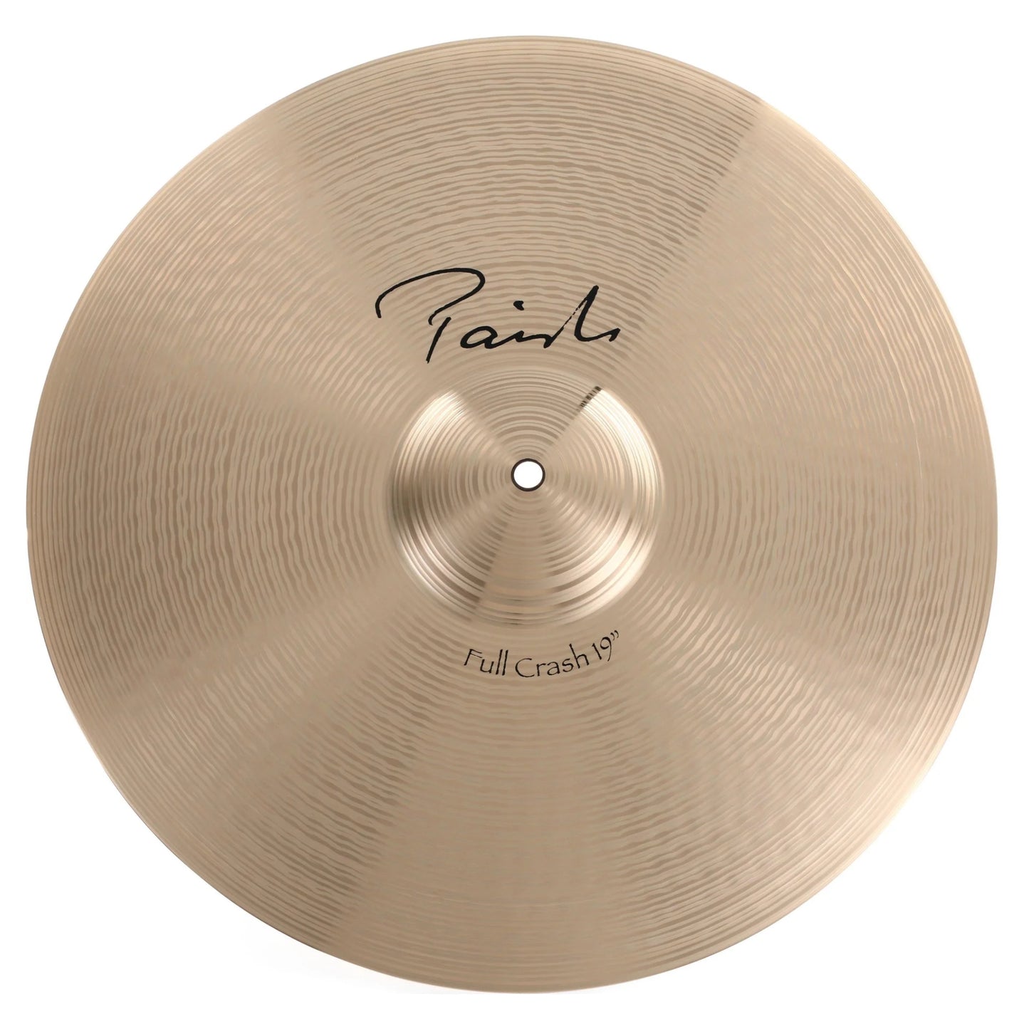 Front view of Paiste 19" Signature Full Crash Cymbal on White background