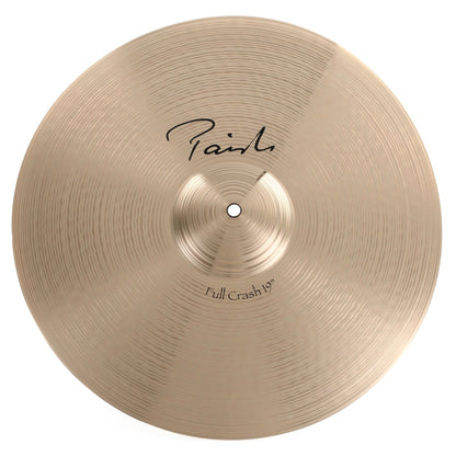 Front view of Paiste 19" Signature Full Crash Cymbal on White background