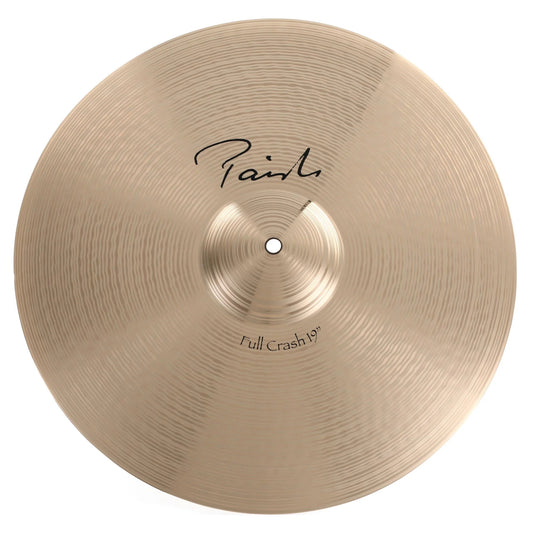 Front view of Paiste 19" Signature Full Crash Cymbal on White background
