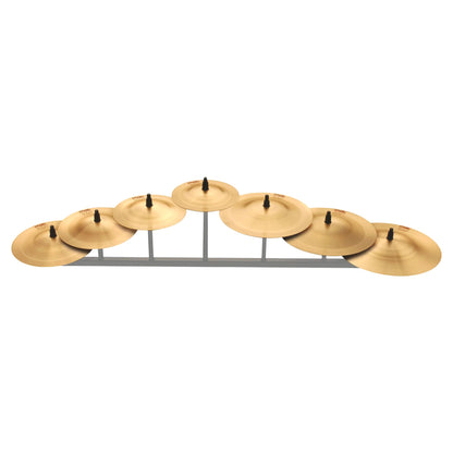 Inclusions of Paiste 2002 Cup Chime 7 Pc Set #1 - #7 on white background