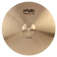 Front view of Paiste 20" Formula 602 Modern Essentials Crash Cymbal on white background