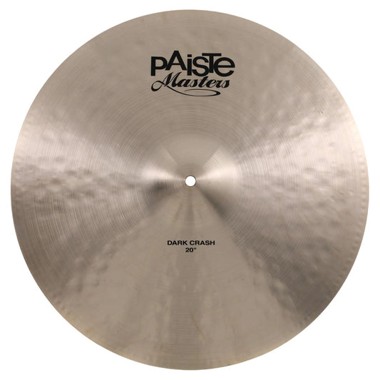 Front view of Paiste 20" Masters Dark Crash Cymbal on white background