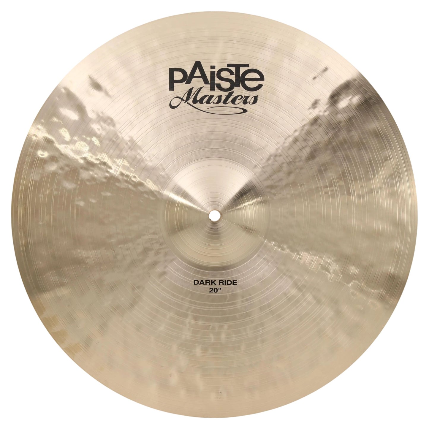 Front view of Paiste 20" Masters Dark Ride Cymbal on white background