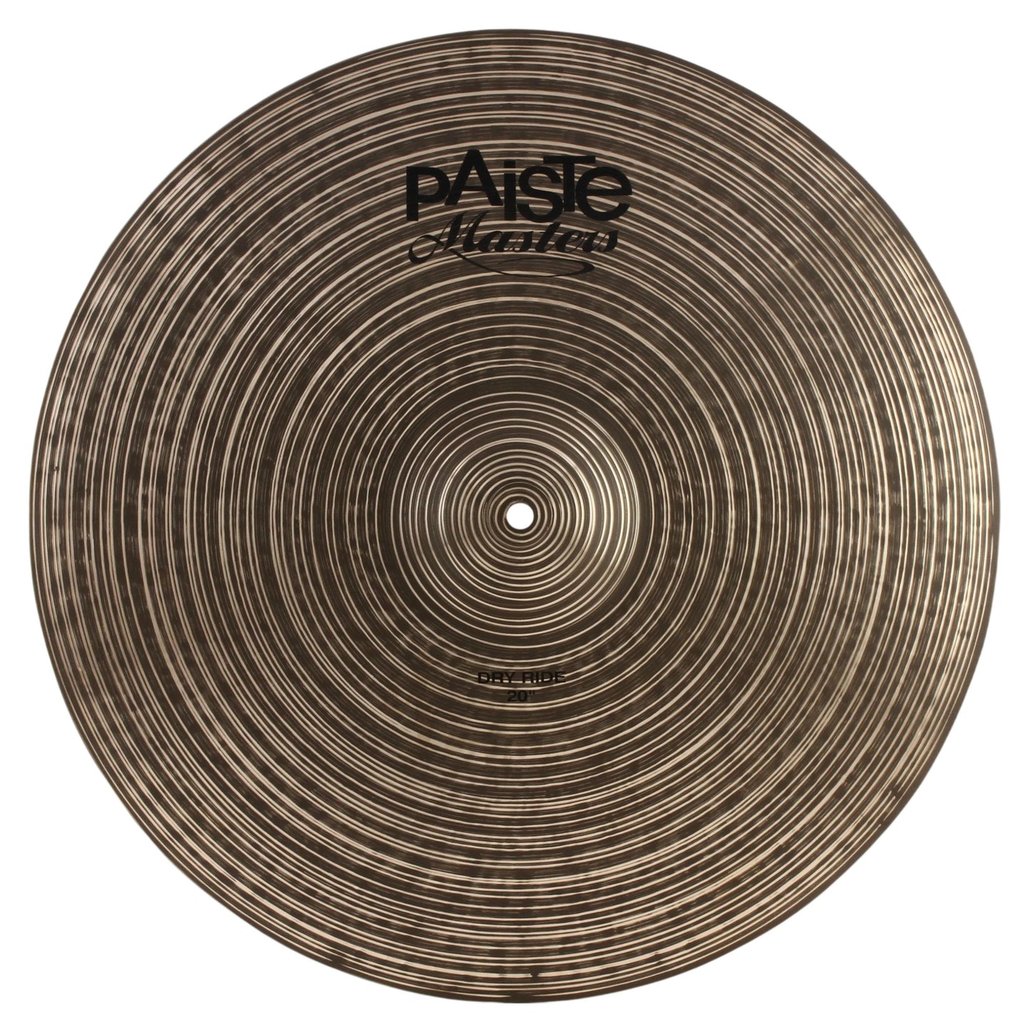 Front view of Paiste 20" Masters Dry Ride Cymbal on white background