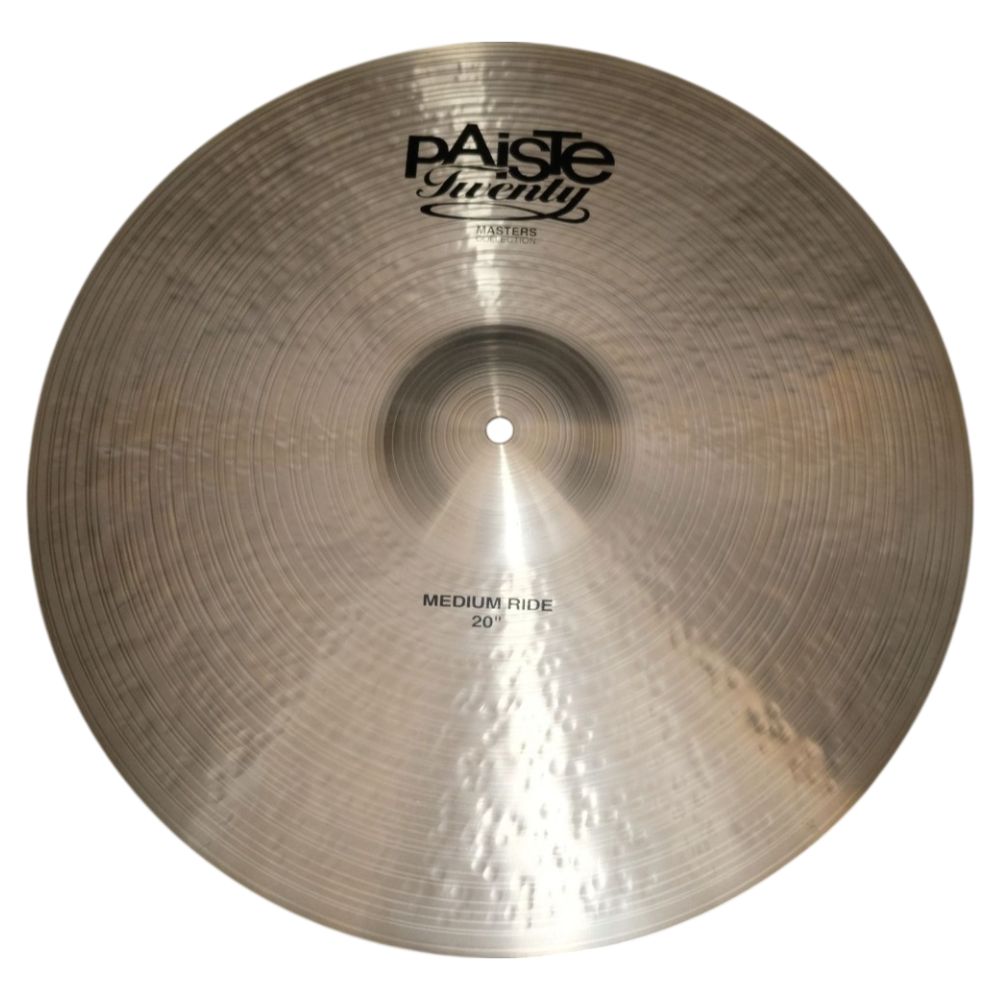 Front view of Paiste 20" Masters Medium Ride Cymbal on white background