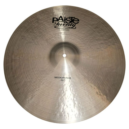Front view of Paiste 20" Masters Medium Ride Cymbal on white background