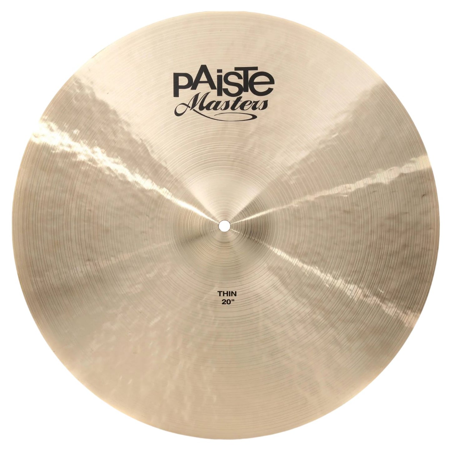 Front view of Paiste 20" Masters Thin Cymbal on white background