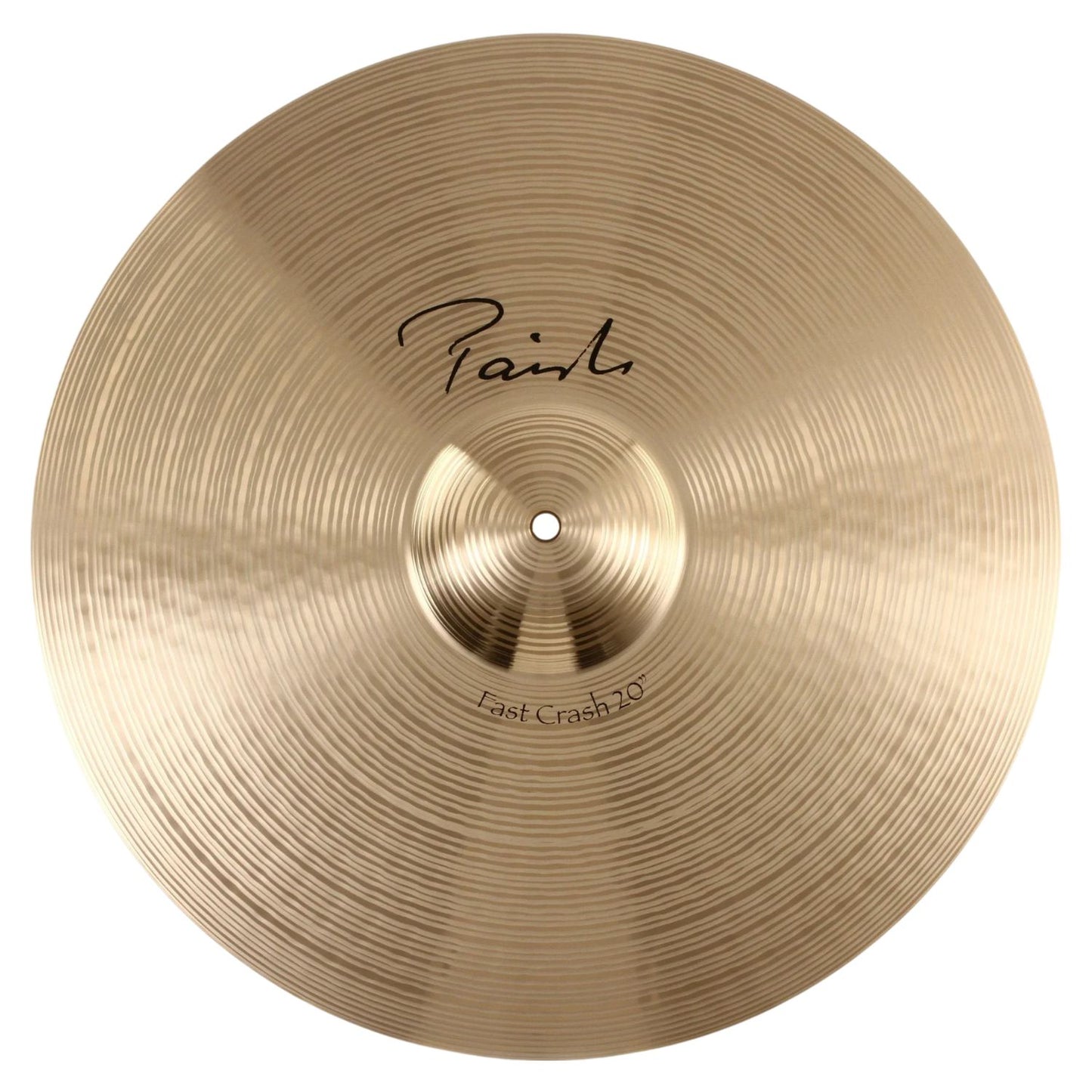 Front view of Paiste 20" Signature Fast Crash Cymbal on white background