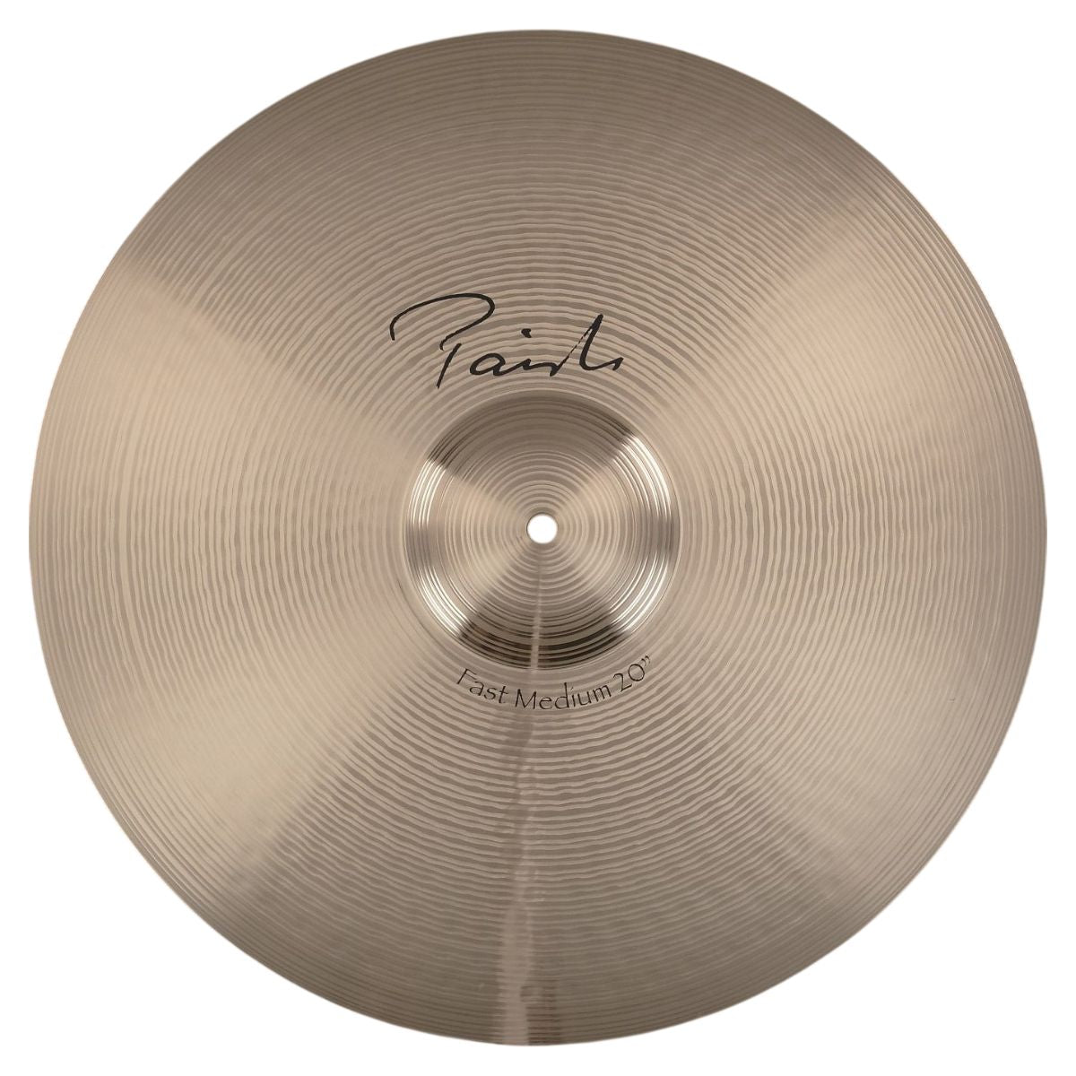 Front view of Paiste 20" Signature Fast Medium Crash Cymbal on white background