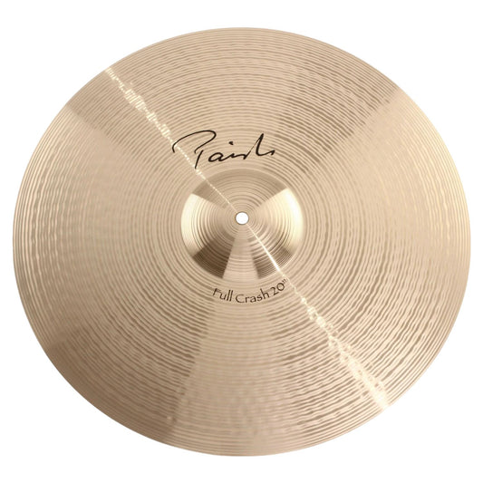 Front view of Paiste 20" Signature Full Crash Cymbal on white background