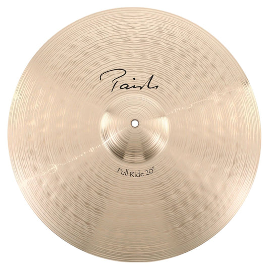 Front view of Paiste 20" Signature Full Ride Cymbal on white background