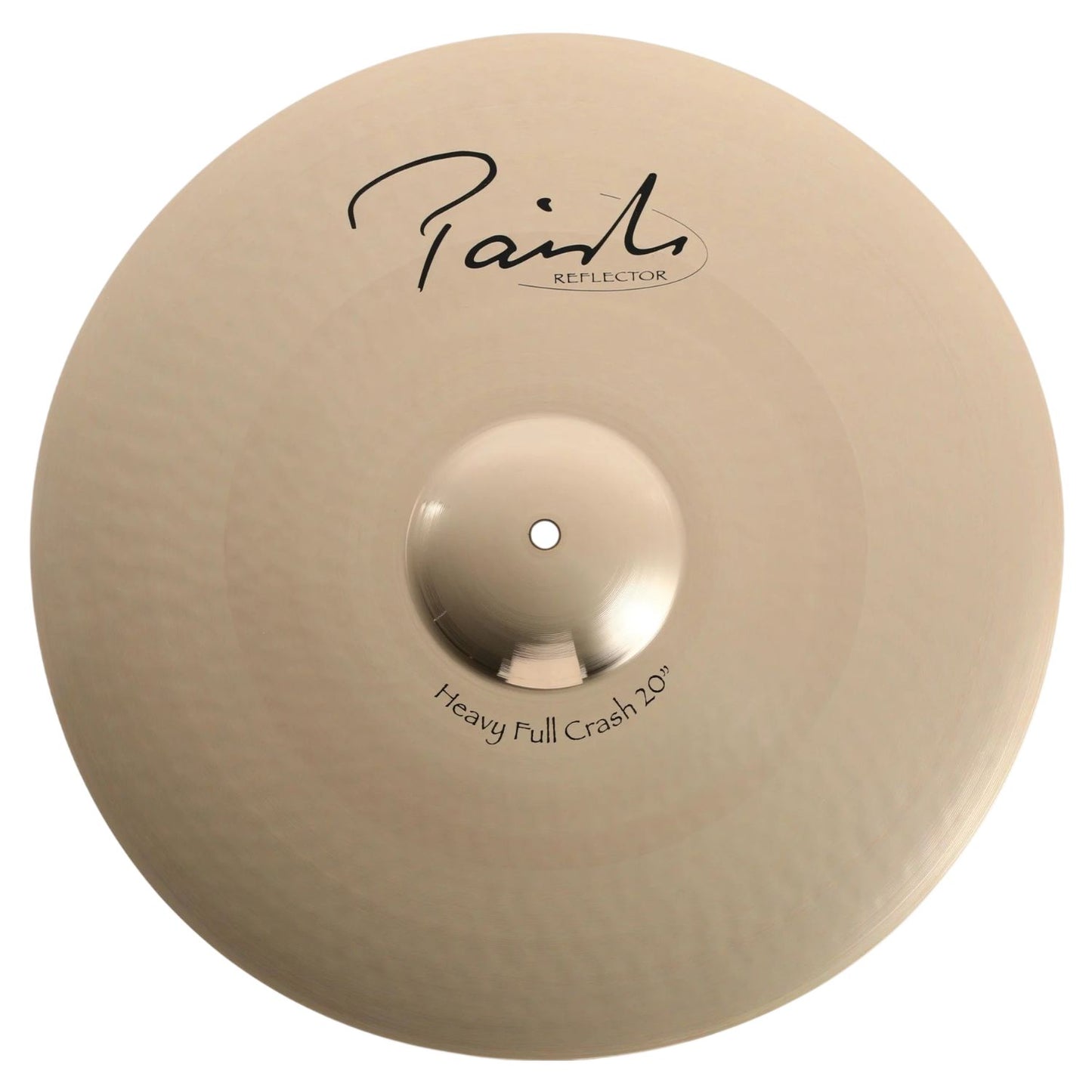 Front view of Paiste 20" Signature Reflector Heavy Full Crash Cymbal on white background