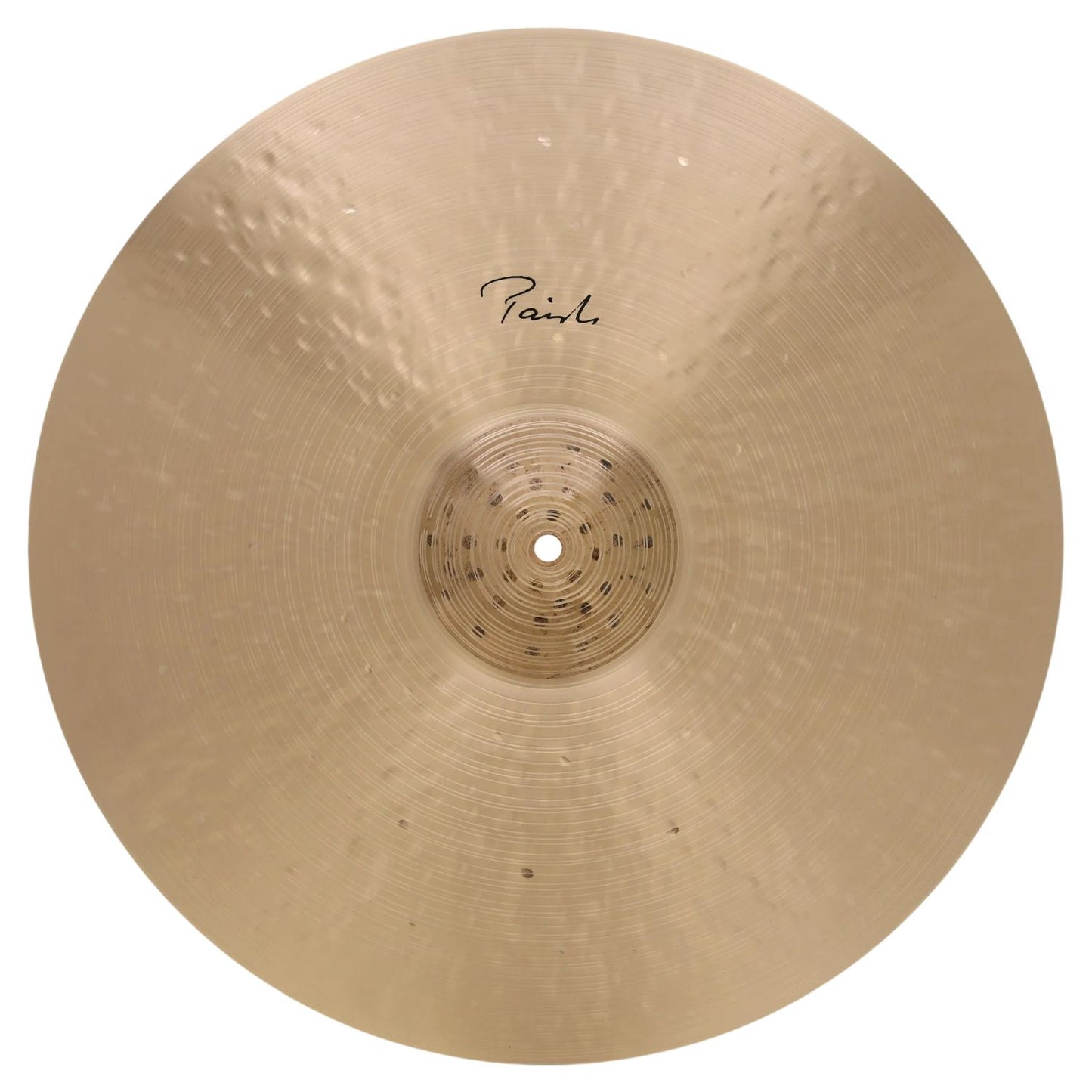 Front view of Paiste 20" Signature Traditionals Light Ride Cymbal on white background