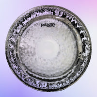 Front view of Paiste 20" Symphonic Gong Brilliant on purple background