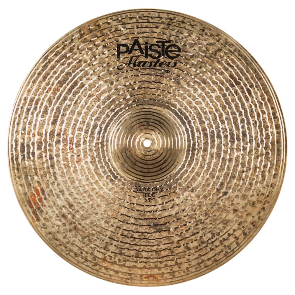 Front view of Paiste 21" Masters Dark Dry Ride Cymbal on white background