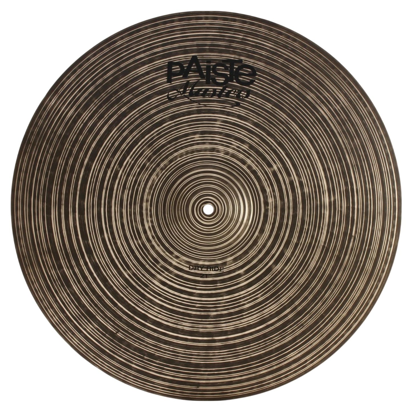 Front view of Paiste 21" Masters Dry Ride Cymbal on white background