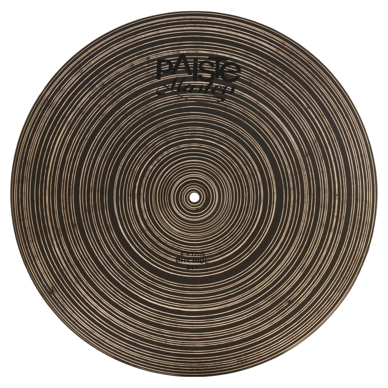 Front view of Paiste 21" Masters Extra Dry Ride Cymbal on white background