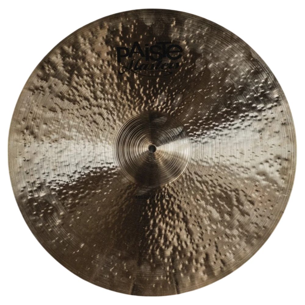 Front view of Paiste 21" Masters Medium Ride Cymbal on white background
