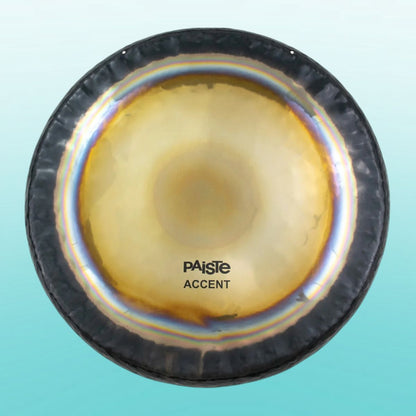 Front view of Paiste 22" Accent Gong on blue background