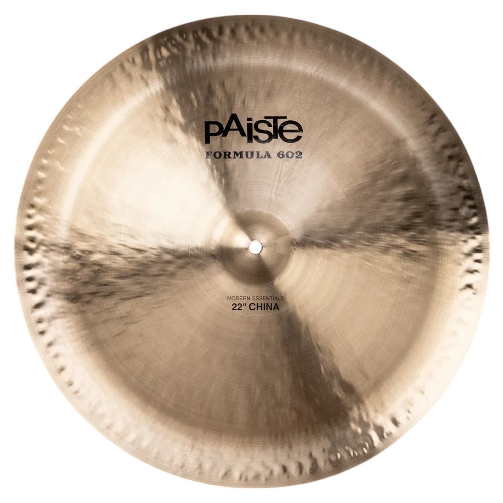 Front view of Paiste 22" Formula 602 Modern Essentials China Cymbal on white background