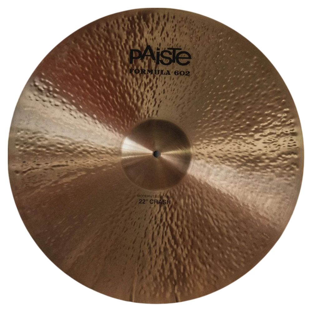 Front view of Paiste 22" Formula 602 Modern Essentials Crash Cymbal on white background