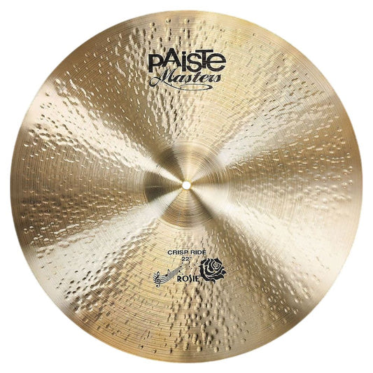 Front view of Paiste 22" Masters Crisp Ride Cymbal on white background