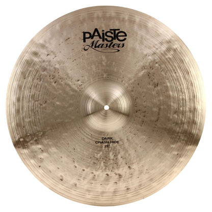 Front view of Paiste 22" Masters Dark Crash Ride Cymbal on white background