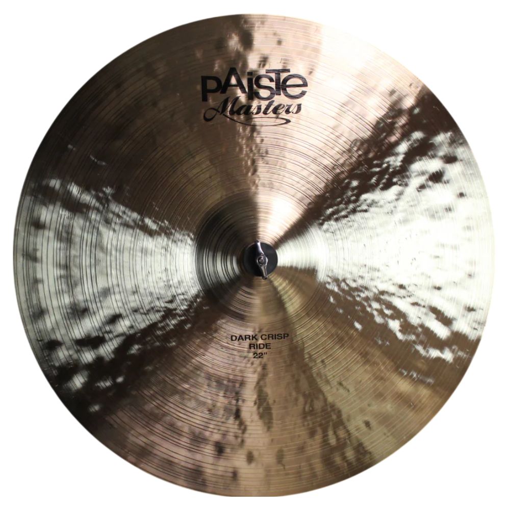 Front view of Paiste 22" Masters Dark Crisp Ride Cymbal on white background