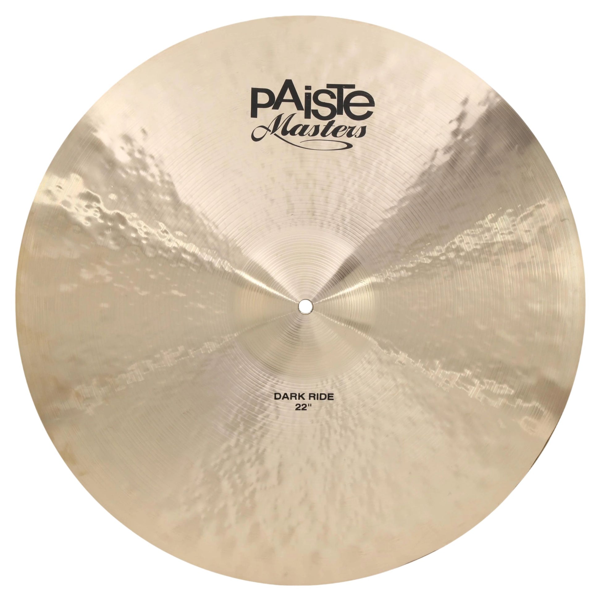 Front view of Paiste 22" Masters Dark Ride Cymbal on white background