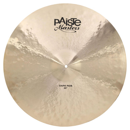 Front view of Paiste 22" Masters Dark Ride Cymbal on white background