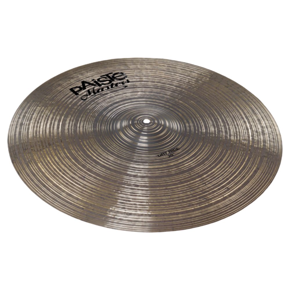 Angled view of Paiste 22" Masters Dry Ride Cymbal on white background