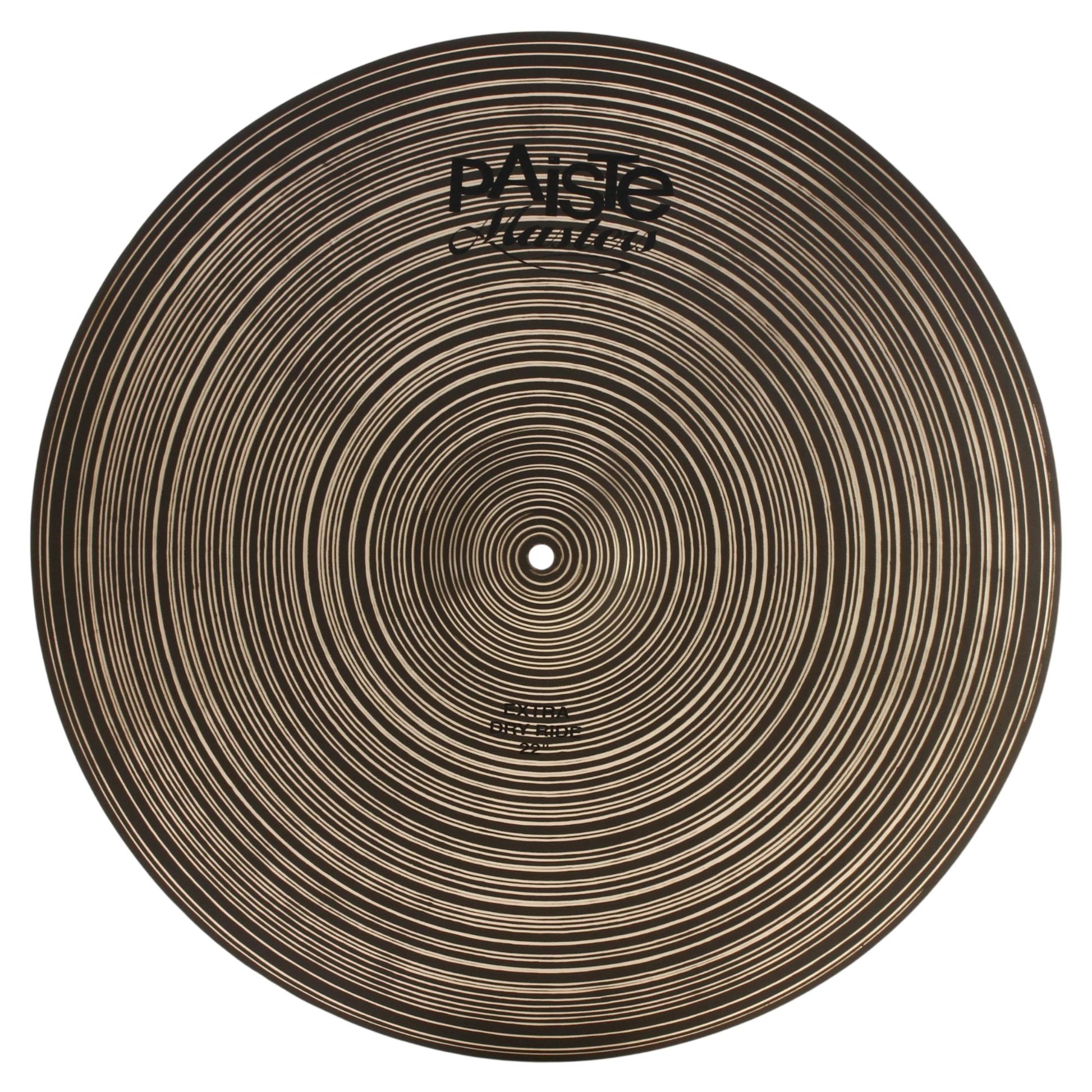 Front view of Paiste 22" Masters Extra Dry Ride Cymbal on white background