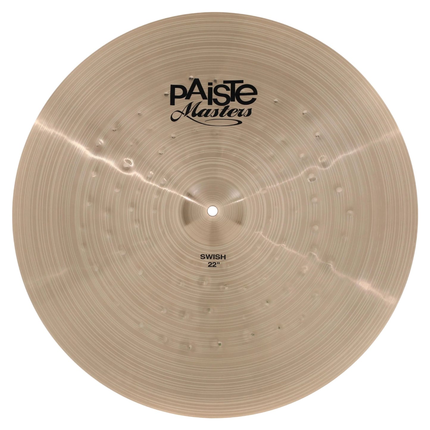 Front view of Paiste 22" Masters Swish Cymbal on white background