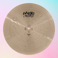 Front view of Paiste 22" Masters Swish Cymbal on multicolored background