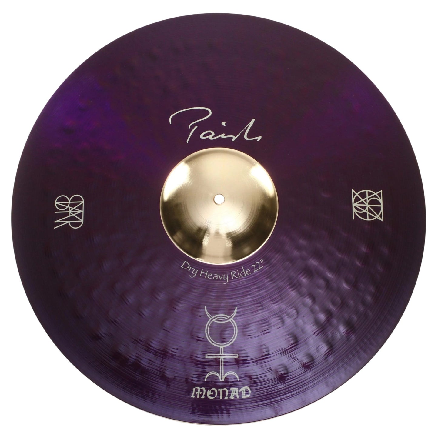 Front view of Paiste 22" Signature Dry Heavy Ride Cymbal on white background