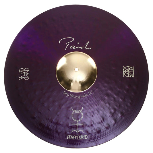Front view of Paiste 22" Signature Dry Heavy Ride Cymbal on white background