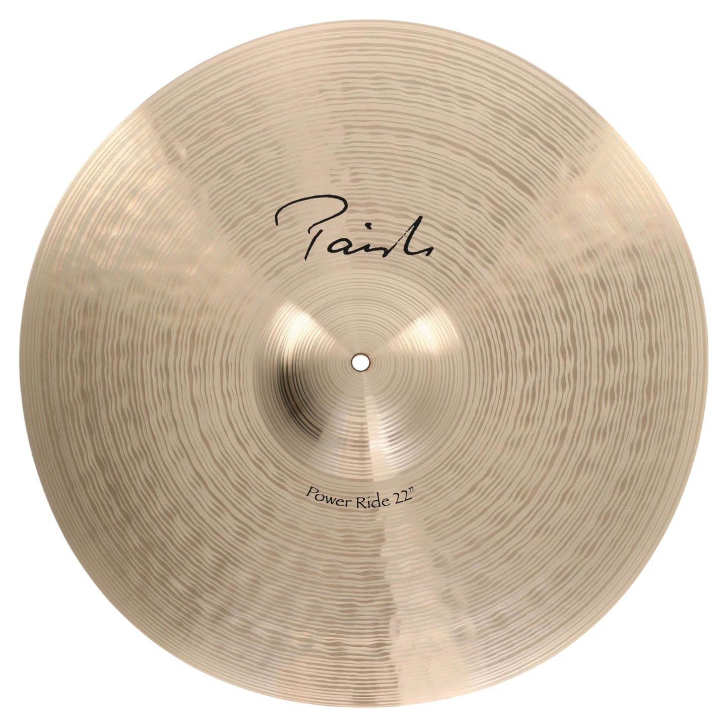 Front view of Paiste 22" Signature Power Ride Cymbal on white background