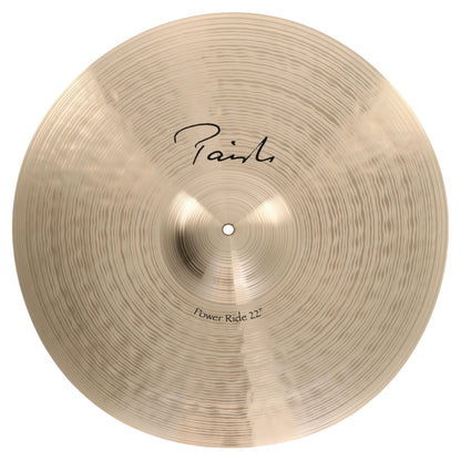 Front view of Paiste 22" Signature Power Ride Cymbal on white background