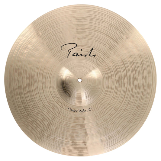 Front view of Paiste 22" Signature Power Ride Cymbal on white background
