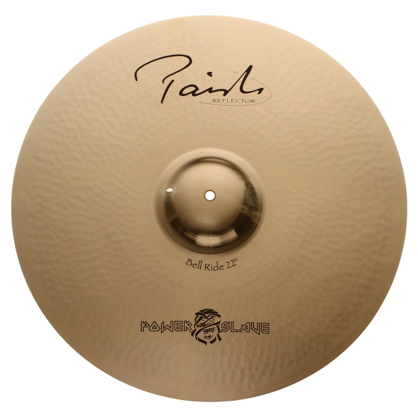 Front view of Paiste 22" Signature Reflector Bell Ride “Powerslave” Cymbal on white background