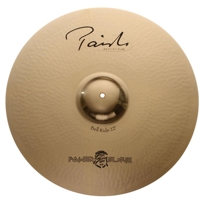 Front view of Paiste 22" Signature Reflector Bell Ride “Powerslave” Cymbal on white background