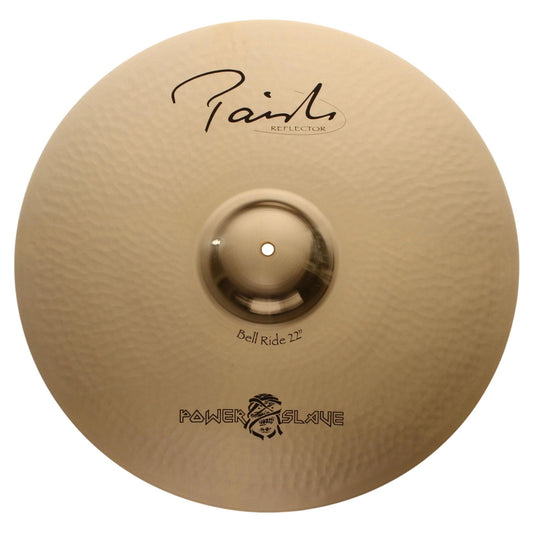 Front view of Paiste 22" Signature Reflector Bell Ride “Powerslave” Cymbal on white background